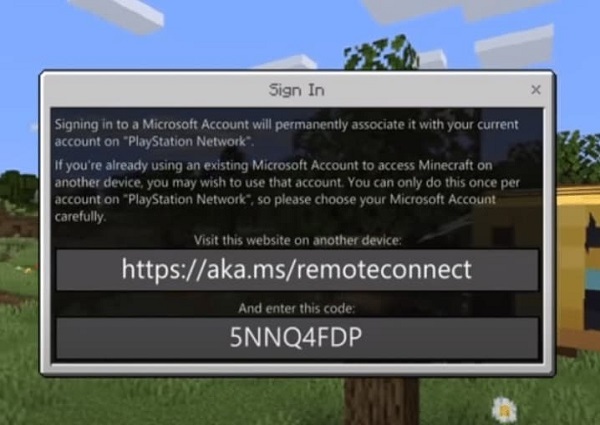 minecraft crossplay code aka ms remoteconnect ps4
