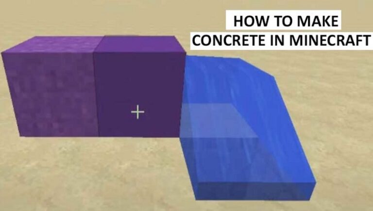 How to Make Concrete in Minecraft - Concrete Powder Minecraft Recipe